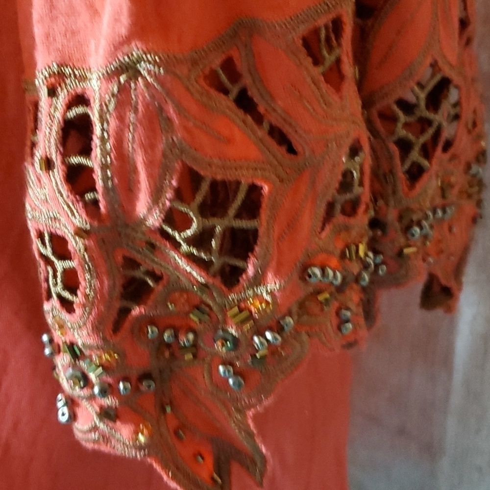 Urban Mango Beautiful Bead Work Off Shoulder Dress - Picture 3 of 7